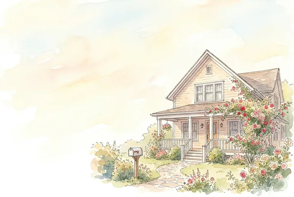 Watercolour Home